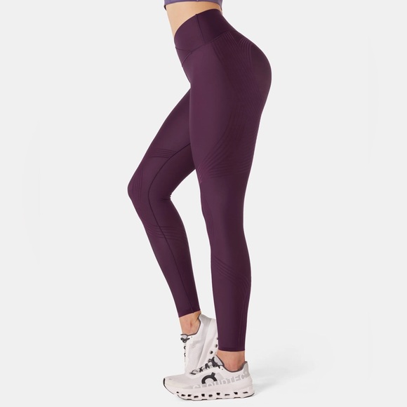 Fanka Pants - Fanka Deep Purple Reversable body sculpt High Rise Leggings in XS-S
